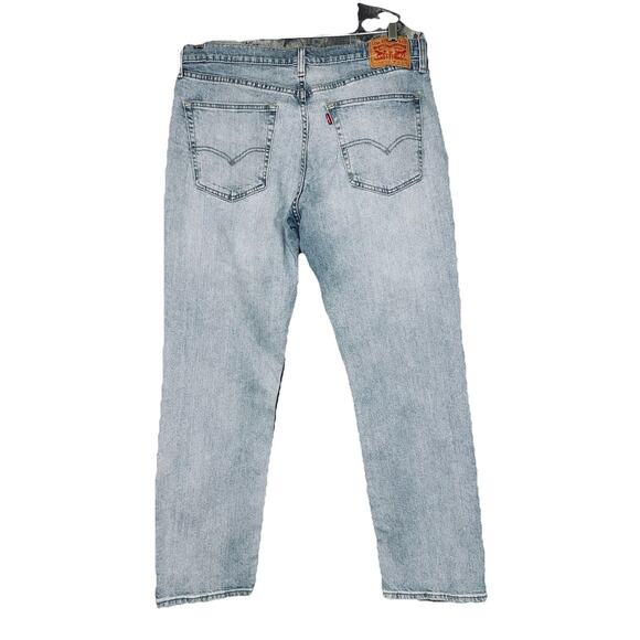 Levi's 514 Bootcut Jeans Mens 36X30 Light Wash Red Tab Zip School Classic Gorp - Picture 3 of 8